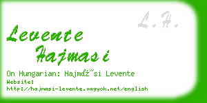 levente hajmasi business card